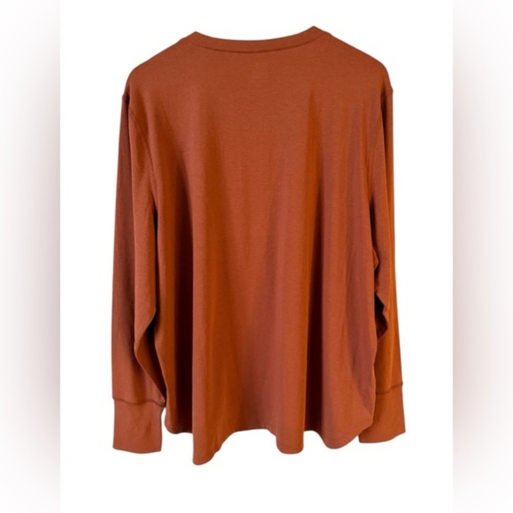 ThirdLove Women’s Henley Top 3X Rust Orange Long Sleeve Modal‎ Blend NWT - Picture 5 of 8